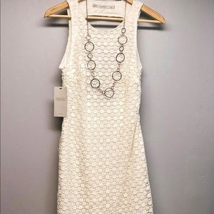 ZARA BACKLESS DRESS Off White SIZE S